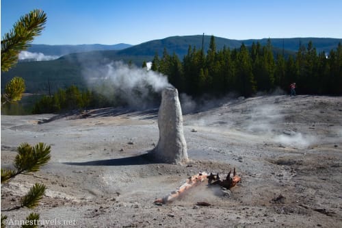 A smoking stack in the Monument Geyser Basin, 